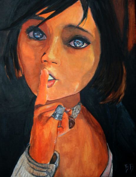 Elizabeth (Bioshock Infinite), Acrylique sur toile, 26,5x35 cm