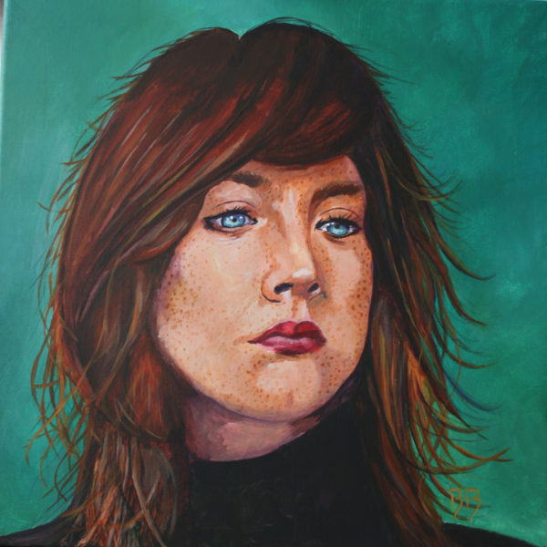 Saoirse Ronan, 40x40cm, acrylique sur toile